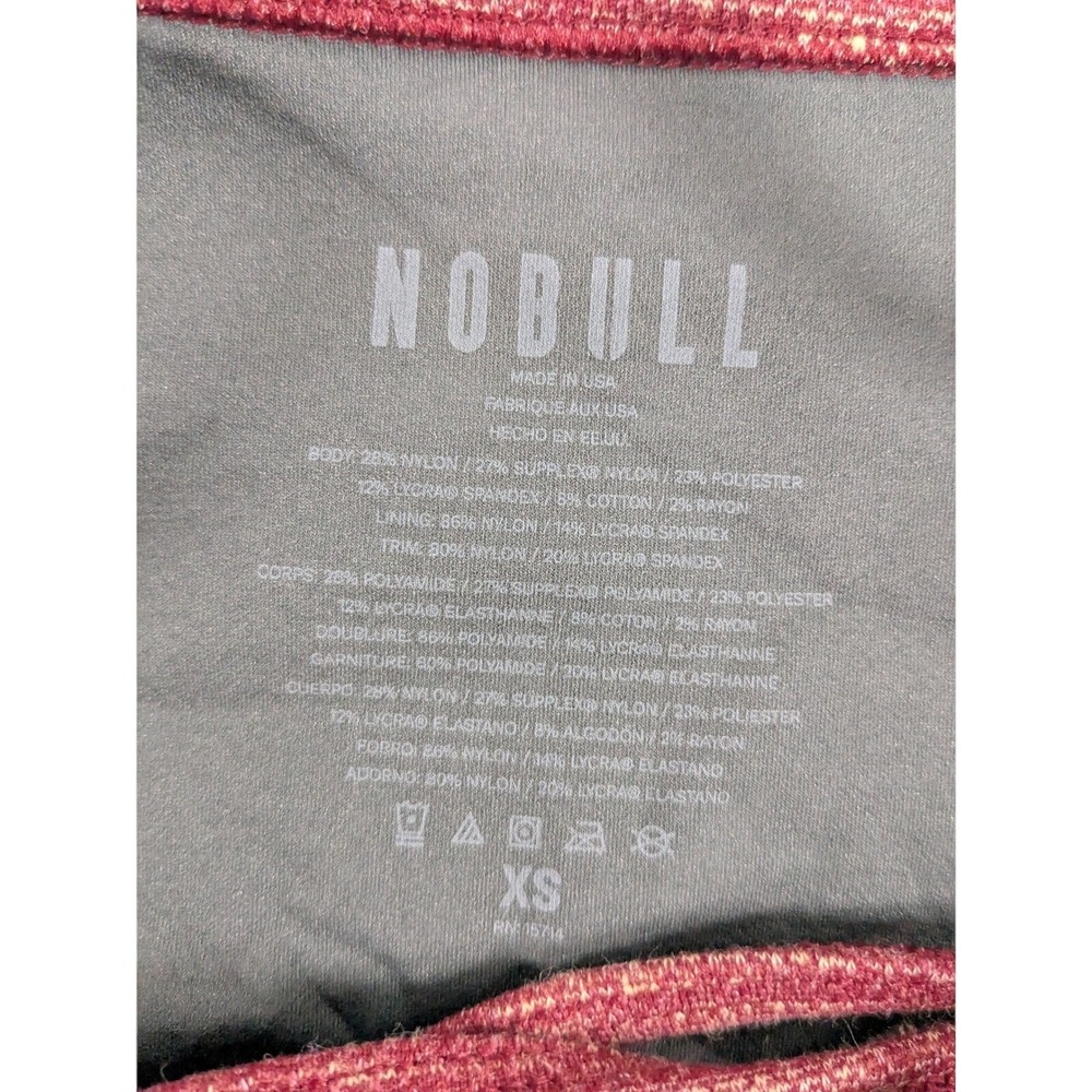 Nobull Womens Halter High Neck Sports Bra sz XS Red Made in USA Activewear Gym